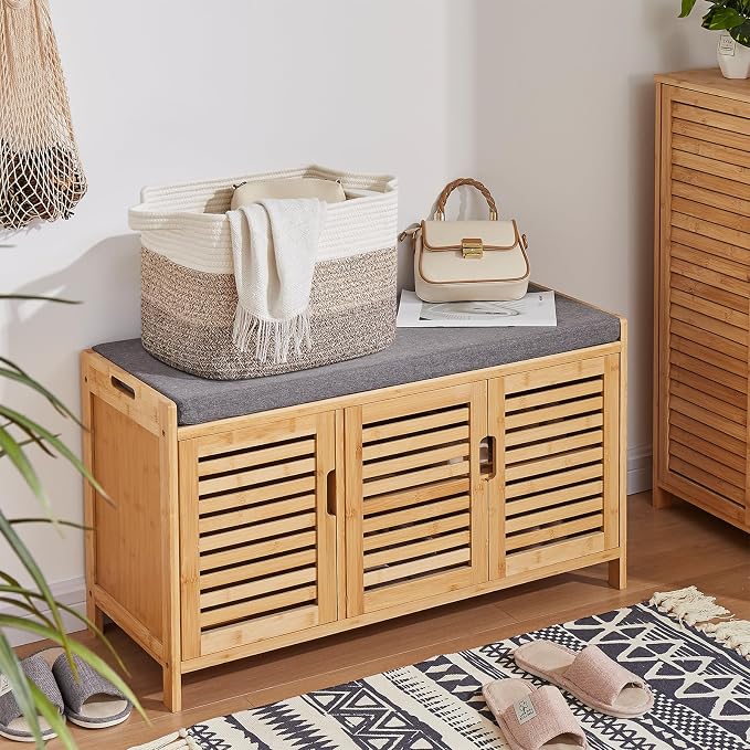 Storage Baskets for Organizing, Woven Baskets for Shelves, Rectangle Decorative - Image 7