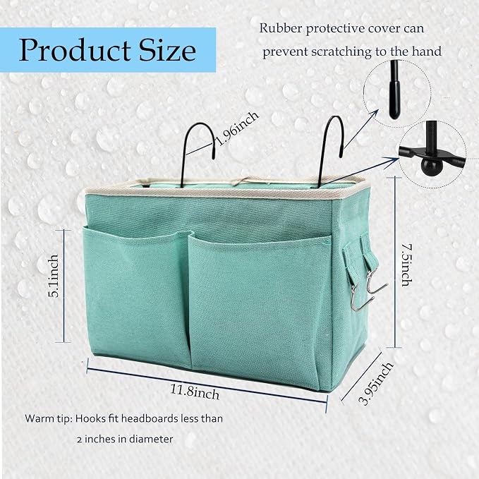 Bedside Caddy Bedside Hanging Storage Basket Multi-Function Organizer Caddy - Image 3