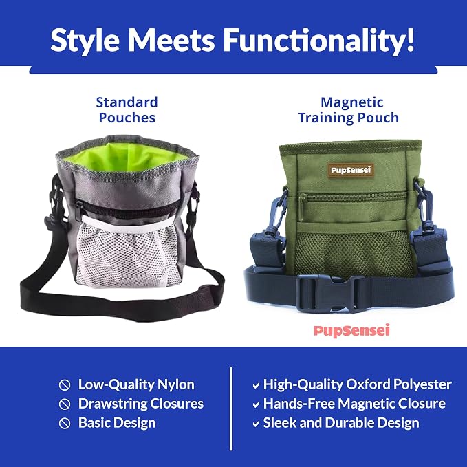Dog Treat Pouch, Durable Oxford Polyester, No-Spill Magnetic Closure, Treat - Image 4