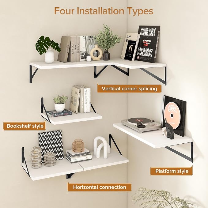 Deep Floating Shelves Wall Mounted, Living Room, Office - Image 6