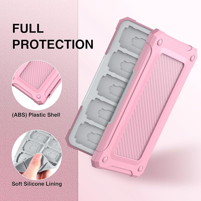 HEIYING Memory Card Case for SD/TF Cards, Portable SD Card Holder Storage Case - Image 5