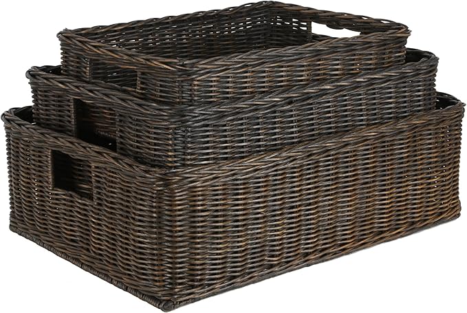The Basket Lady Under the Bed/Basic Wicker Storage Basket, 22 in L x 16.5 in W - Image 2