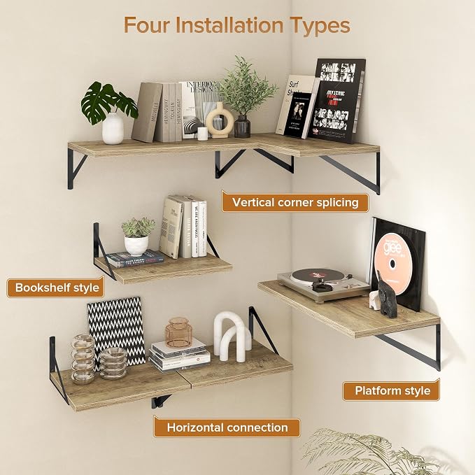 Deep Floating Shelves Wall Mounted, Living Room, Office - Image 6