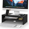 BONTEC Wooden Monitor Stand Riser, 2-Tier Desk Shelf by BONTEC