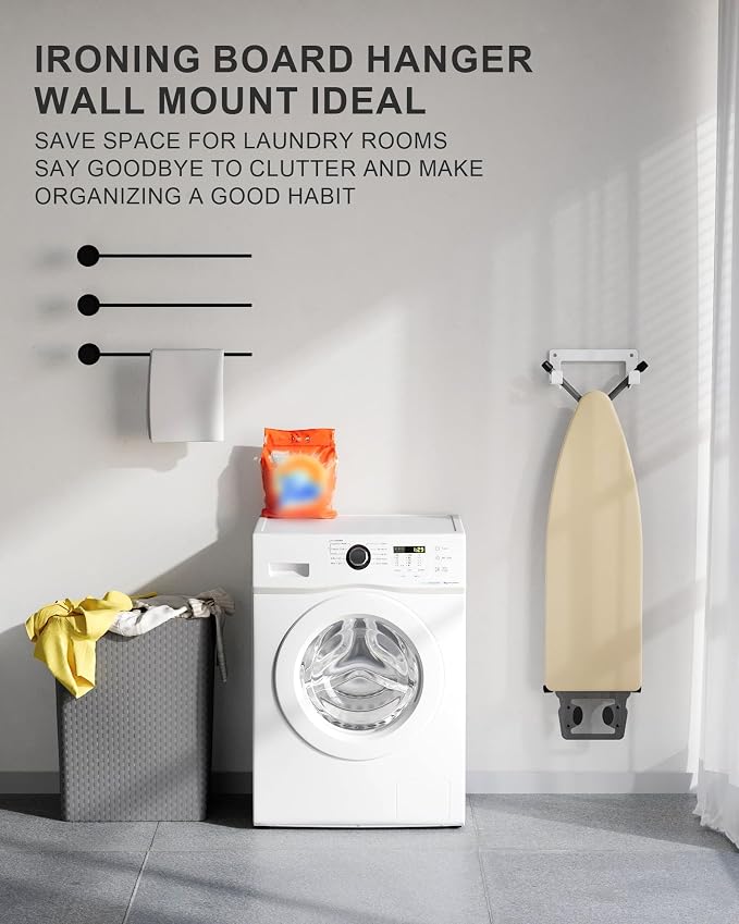 Ironing Board Holder Wall Mount Stainless Steel, Y T Leg Ironing Board Hanger - Image 6
