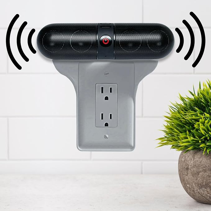 BeraTek Power Perch Wall Outlet Shelf | Declutter & Reclaim Counter Space | - Image 2