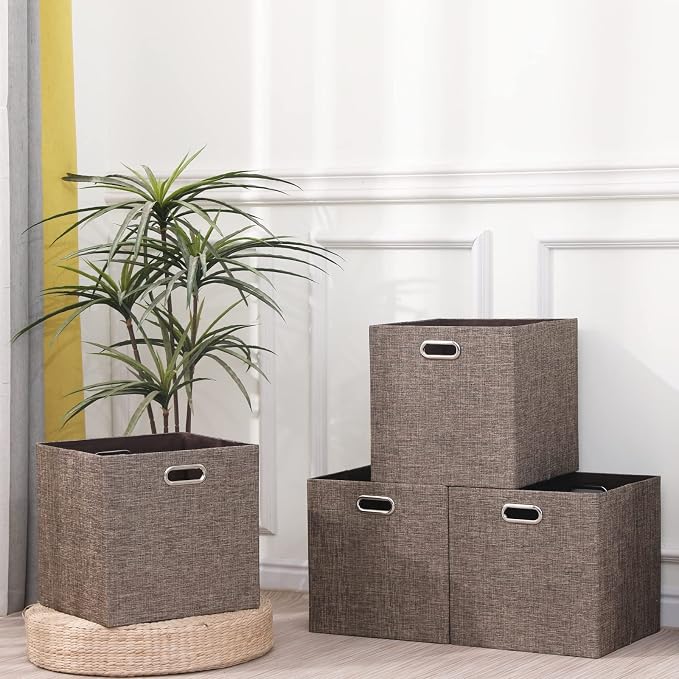 Cube Storage Bins 13×13 Linen Foldable Box - Image 6