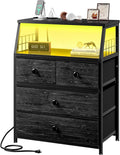 EnHomee 21.8" W Black Nightstand by EnHomee