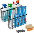 Cabinet Door Organizer Basket 2 Pack, Foil and Plastic Wrap Organizer