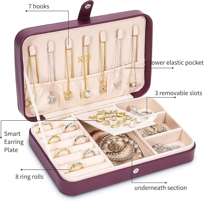 KCY Travel Jewelry Organizer Box - Image 2