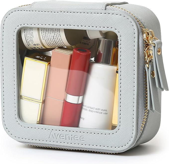 Aveniee Mini Clear Makeup Bag, Small Cosmetic Bags Travel Toiletry Pouch by Aveniee