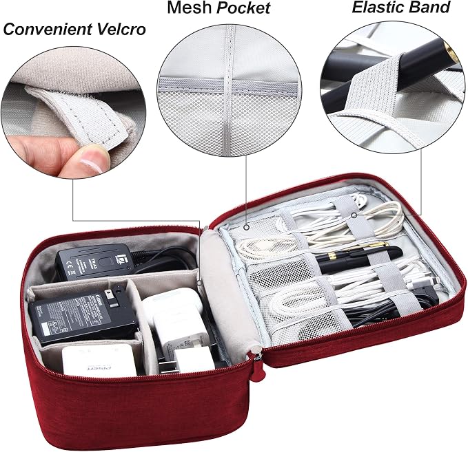 SELLYFELLY Electronics Organizer Travel Universal Cable Organizer Bag - Image 3