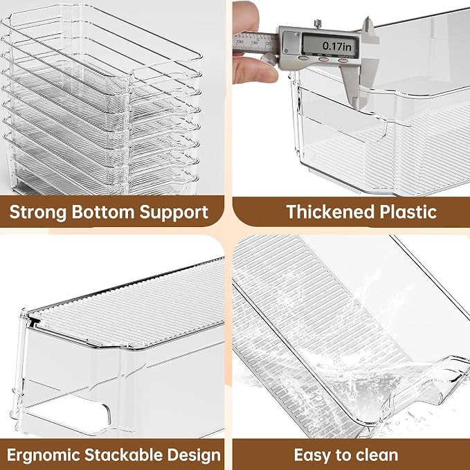 Clear Fridge Organizer, Refrigerator Organizer Bins - Image 3