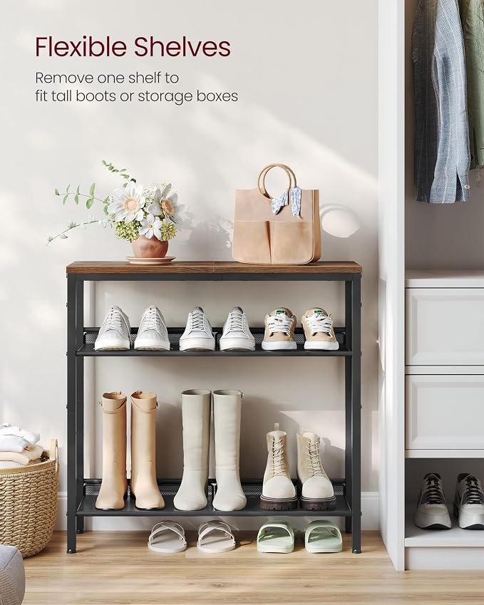 VASAGLE Shoe Rack for Entryway, 4-Tier Shoe Rack Organizer - Image 6