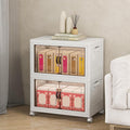 Storage Bins with Lids and Wheels, Collapsible Bathroom Storage Cabinet with by Unknown
