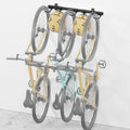 monTEK Enhanced Bike Storage Rack, Adjustable 3-Bike and 2-Helmet Hangers by monTEK