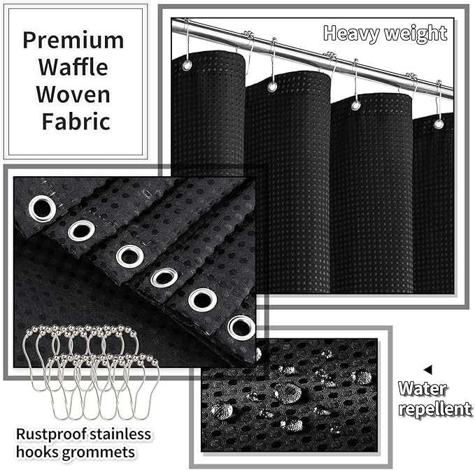 Bathroom Set with Shower Curtain and Rugs- 25PC Bathroom Accessory Set - Image 5