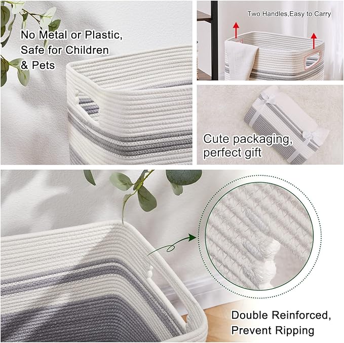 OIAHOMY 91L Laundry Hamper, XXXLarge Laundry Basket, Collapsible Cotton Rope - Image 4