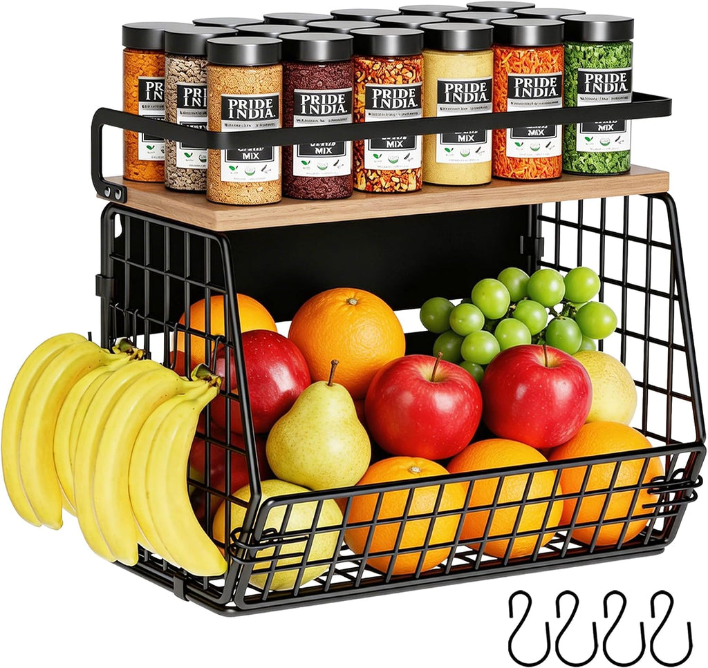 Magnetic Shelf for Fridge,Hanging Wall Basket for Potato Onion Fruit