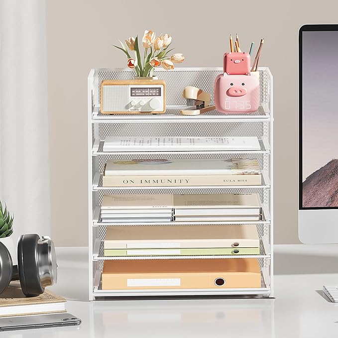 Subekyu 6 Tier Paper Organizer for Desk - Image 3