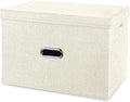 Large Linen Fabric Foldable Storage Bins by Unknown