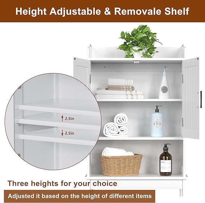 BlueWish Over The Toilet Storage Cabinet, 66.9" H Over Toilet Bathroom Organizer - Image 6