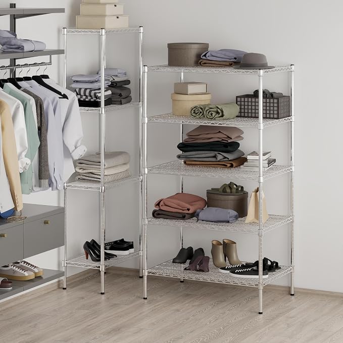24" Deep x 36" Wide x 64" Height Wire Shelving Kit | 5-Tier | NSF Commercial - Image 7
