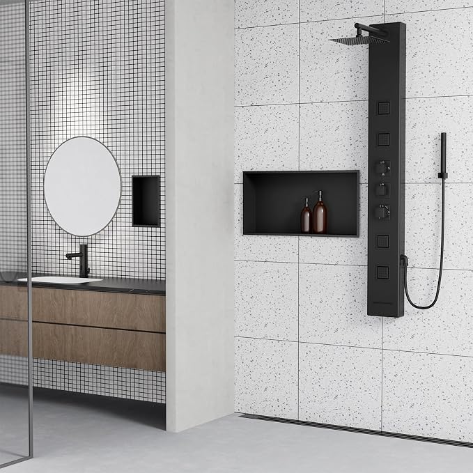 Achelous Stainless Steel Insert Shower Niche 24" X 12" NO Tile Needed, Bathroom - Image 4