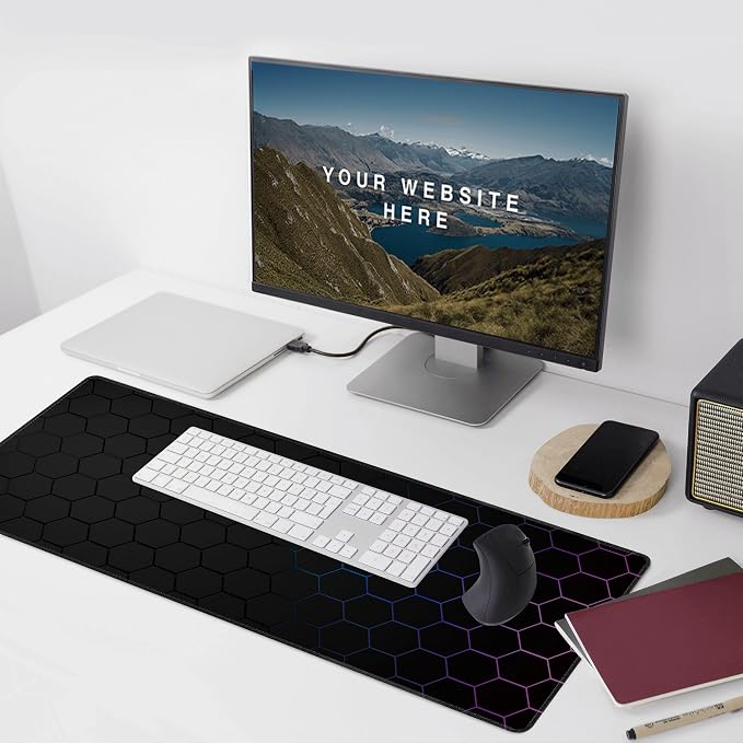 Hexagon Honeycomb Large Mouse Pad, Gaming Keyboard Desk Pad, Extended Mouse Mat - Image 6