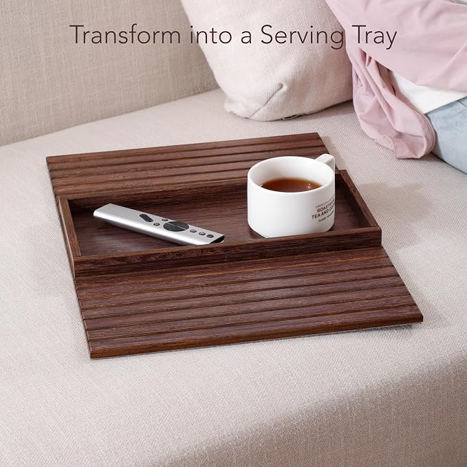 DETOR Couch Arm Tray with Spacious 12.4" x 5.4" Storage Box, Enhanced Non-Slip - Image 9