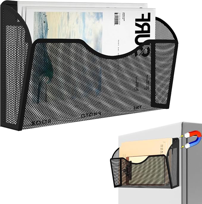 Magnetic File Holder 1 Pockets File Folder Organizer, Office Hanging Magazine by LQPAFZ