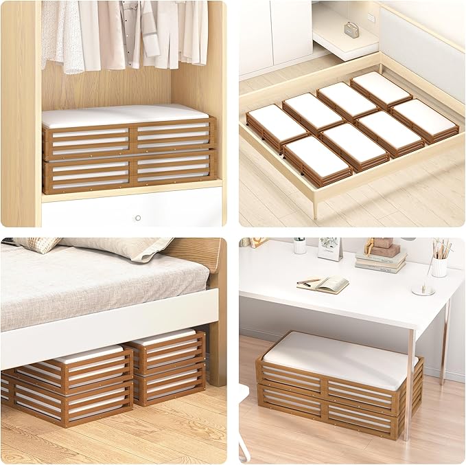 Bamboo Under Bed Storage Containers- Underbed Organizer - Image 2