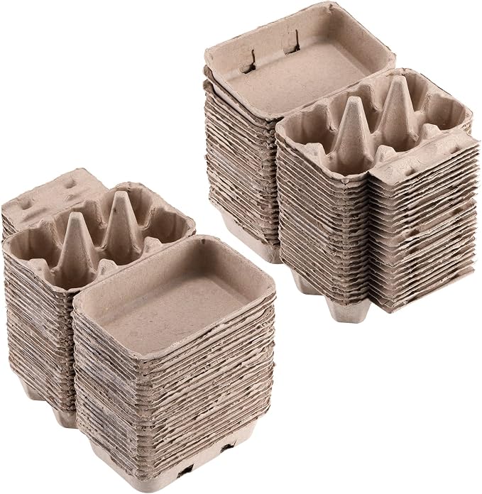 Half Dozen Egg Cartons 100 Pack, Blank Natural Pulp Box 6 Count - Image 7