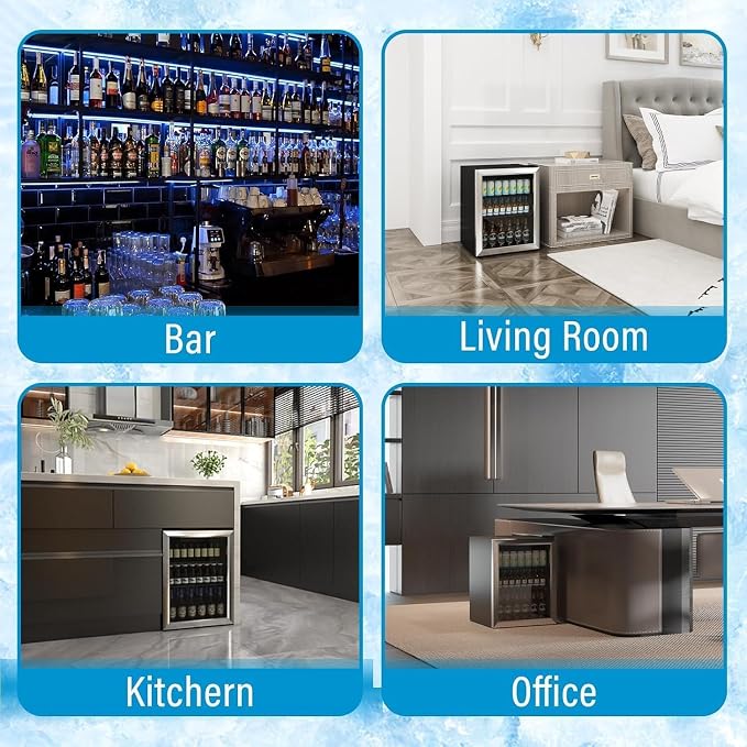 70 Can Freestanding Beverage Refrigerator, 1.7 Cu.Ft Mini Fridge - Image 7