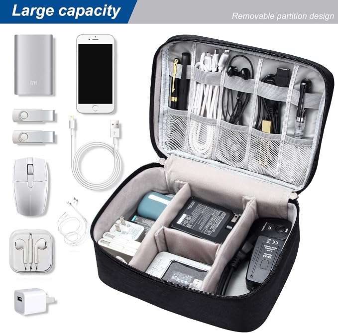 SELLYFELLY Electronics Organizer Travel Universal Cable Organizer Bag - Image 2