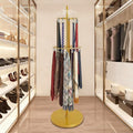 Gold Belt Display Scarf &Ties Rack Stand, 360° Rotation Floor Mounted Belt by kunghei