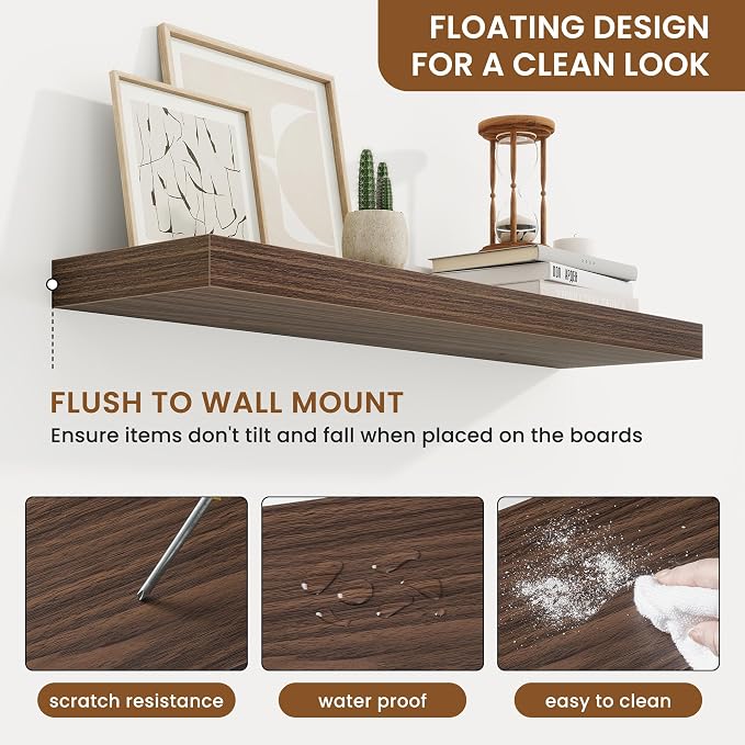 fuqing Floating Shelves for Wall, Wall Mounted Wood Floating Shelf - Image 5