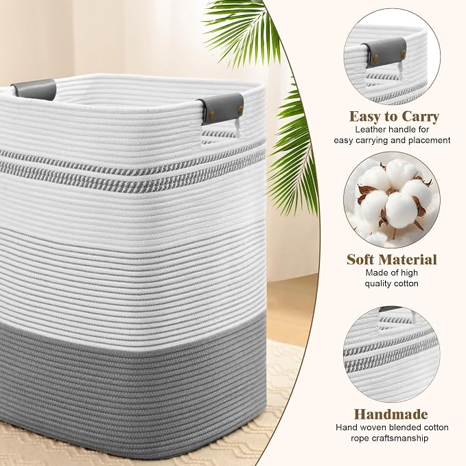 Laundry Hamper, 85L Tall Laundry Basket - Image 6