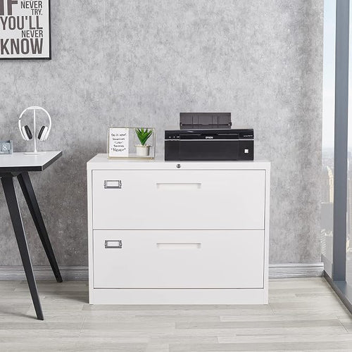 2 Drawer File Cabinet, Lateral Filing Cabinets - Image 2