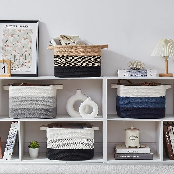 Storage Basket for Organizing, Woven Baskets for Storage, Rectangle Decorative - Image 8