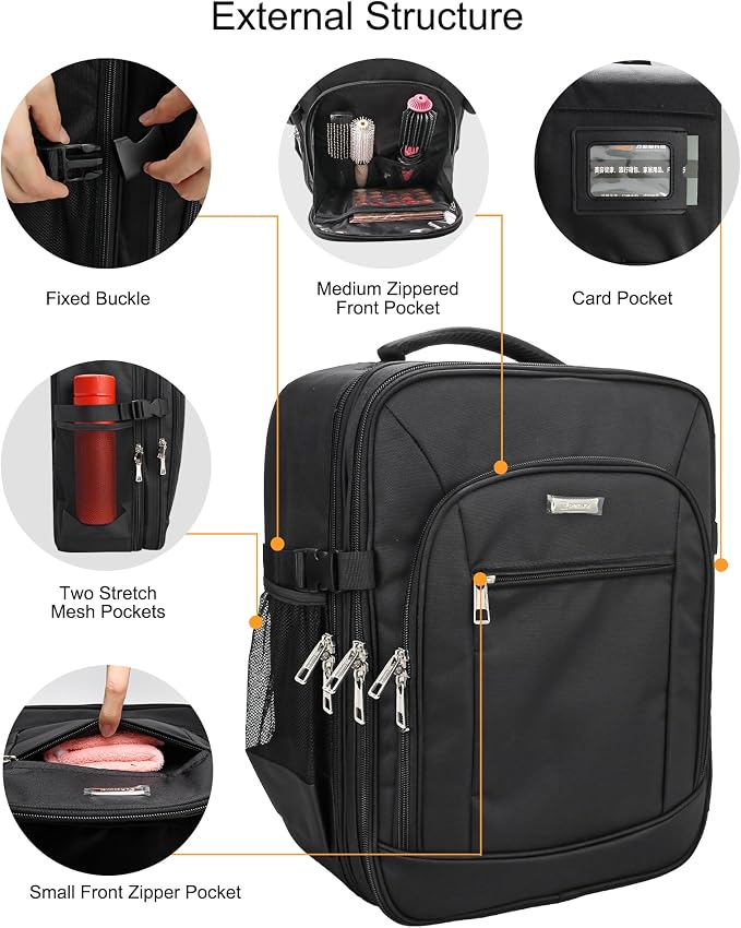 TANTO Makeup Backpack Extra Large Cosmetic Bags Professional Makeup Artist Bag - Image 7