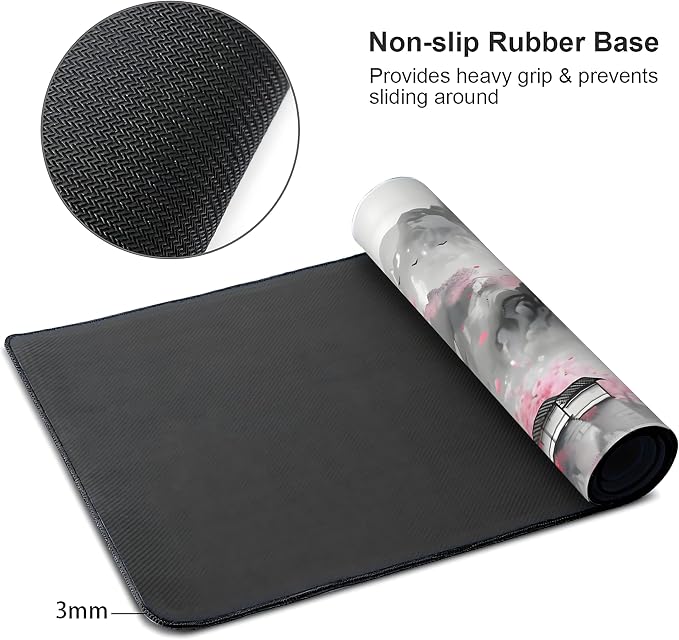 Japanese Cherry Blossom Large Mouse Pad, Gaming Keyboard Desk Pad, Extended - Image 4
