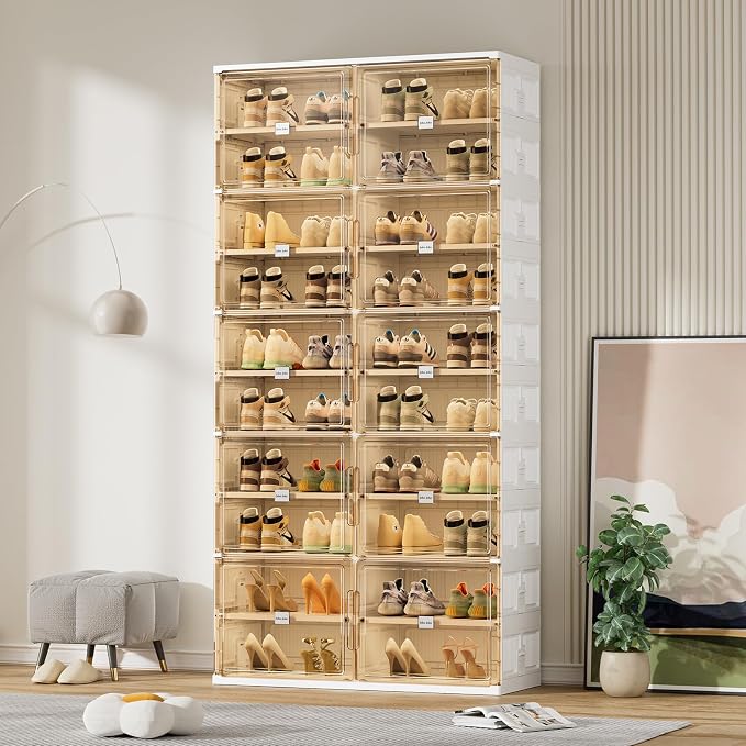 JEKO&JEKO 10 Tiers Foldable Shoe Rack Organizer Cabinet - Image 2