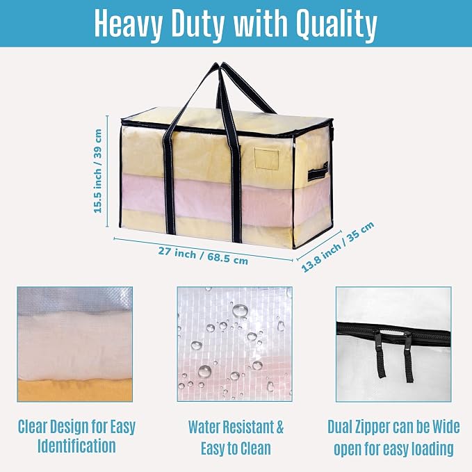 VENO 6 Pack Moving Bags & Large Christmas Storage Bins - Image 3