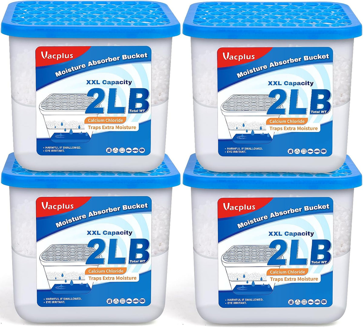2 LB Vacplus Moisture Absorber, Strong Absorption, Fragrance Free