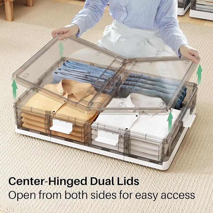 Kitstorack Clear Plastic Under Bed Storage Containers Bins - Image 2
