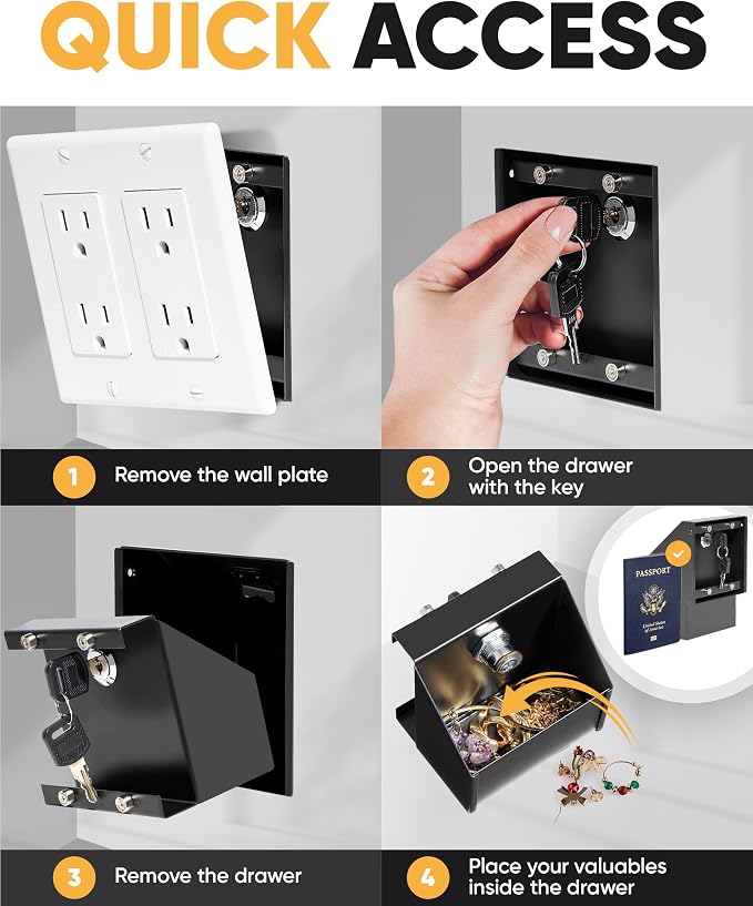 Elder Welder® Electrical Outlet Hidden Wall Safe | 100% Real Wall Plate - Image 3
