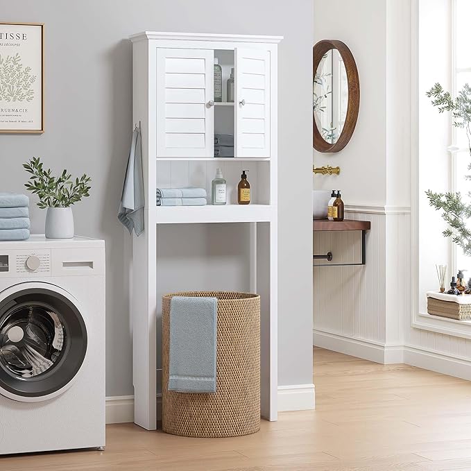Spirich Over The Toilet Storage Cabinet, Space-Saving Above Toilet Bathroom - Image 5