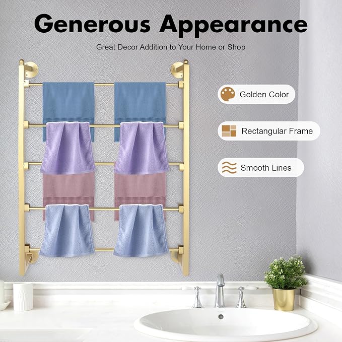 Wall Mounted Scarf Rack, 5 Tier Ties Silk Scarves Towels Storage - Image 7