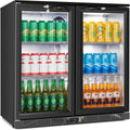 35.4" 7.4 Cu. Ft. Back Bar Cooler, 2 Glass Door Beverage Fridge